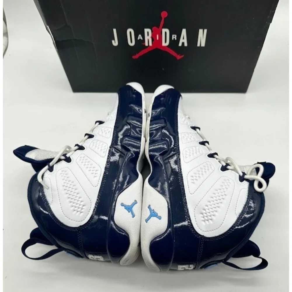 Nike Air Jordan 9 Retro GS White University Blue 302359-145 Size 7Y w/ Box